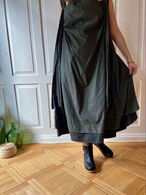 Rundholz Dip Layered Ribbon Ruche Asymmetric Dress Lagenlook